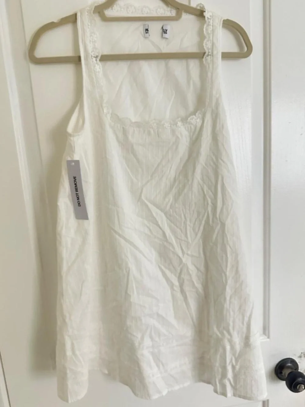 Princess Polly White Mini Sundress with Lace Trim - Picture 2 of 3